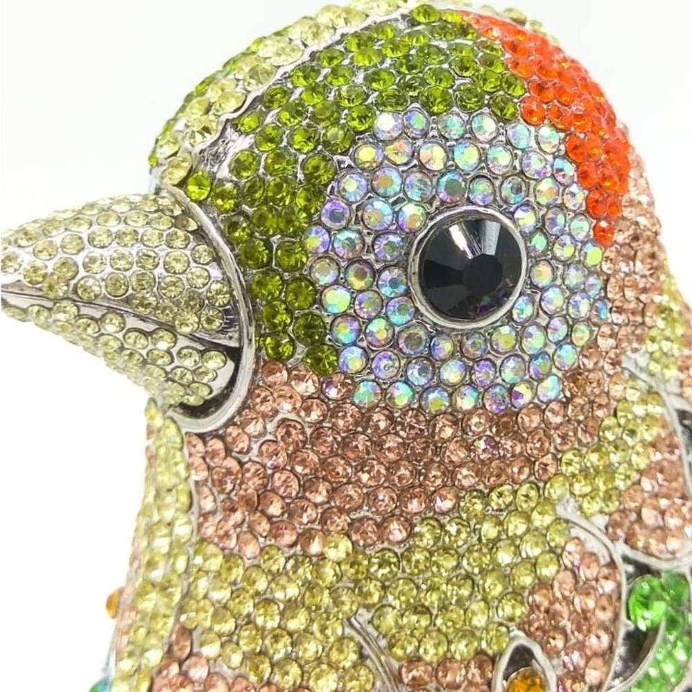 NWT Sparkling Bling Swarovski Crystal Rhinestone Bird Clutch Purse + FRE… - Picture 9 of 17